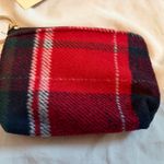 BNWT lib plaid zip coin pouch Red Photo 1