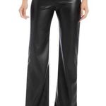 Vince Camuto Faux Leather Metallic Flared Leg Pull On Pants Black Size Large Photo 0