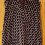 ZARA Trafaluc Geometric Sleeveless Plunging Deep V-Neck Mini Dress Size Small Photo 0