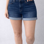 Mossimo Supply Co. Dark Blue Jean Shorts Size 8 Photo 0