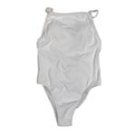 ANDIE The Paloma Ribbed One Pcs Swimsuit Sz M Lace Up White Feminine Retro NWT Photo 6