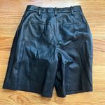 Wilfred aritzia black faux leather shorts size small Photo 4