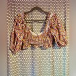 For Love & Lemons  | Libby Floral Crop Top, size XL Photo 6