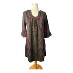 24seven Comfort Apparel Tunic Dress Mandala Print 3/4 Sleeve Women Size XL Gray Photo 8
