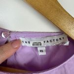 English Factory  Puff Sleeve Top Sz XS Statement Lavender‎ Blouse Pastel Preppy Photo 6