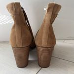 Toms Women's Lunata Suede Boho Ankle Boots Beige Tan Camel Size 12 Block Heel Photo 1