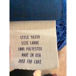 Max Active Worldwide Royal Blue Mesh Jersey Short Sleeve Crop Top Large Photo 4