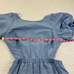 ASTR The Label Jelena Light Blue Backless Dress with Puff Sleeves Maxi Dress Size M Photo 5