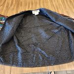 Ann green artsy black colorful sequin vintage open Cardigan Sweater Red Photo 9