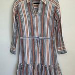 Veronica Beard Jeans Ardith 100% Cotton Striped Mini Shirt Dress Photo 3