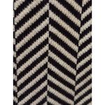 Sandra Sleeveless Chevron Knit Top Black White Silk Blend Women's M Size M Photo 1