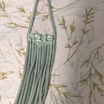 House of Harlow 1960 Silver Crystal Fringe Earrings Green Photo 1