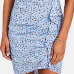Veronica Beard  Spencer floral print silk ruffled mini‎ skirt 4 S Photo 0