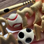 Sports Mom Brooch Pin Gold Tone Signed Tona Photo 5