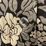 Rena Rowan VINTAGE WOMEN'S  BLACK & CREAM & GRAY FLOWER BLAZER JACKET Size‎ 10 Photo 2