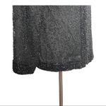Laurence Kazar Laurence Kazer All Over Beaded Open Jacket Women Size M Black Silk Formal Party Photo 6