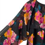 Joie NWT  Kriston Silk Floral Print Mini Dress in Black Size Medium Photo 7