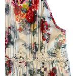 Anthropologie Ranna Gil XS S Kalila Swing Dress Chiffon Floral Crochet Lace Mini Photo 5