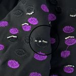 Belle Badgley Mischka Dress Womens 8 Black Purple Geometric Beaded Shift Party Photo 5