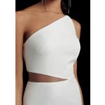 Jenny Yoo  Blanca Fit & Flare One-Shoulder Illusion Crepe Wedding Gown 10 Photo 1