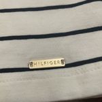 Tommy Hilfiger  short sleeved dress White w navy stripes Lace up neckline sz S Photo 8