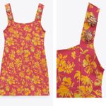 ZARA NWT  JACQUARD DRESS WITH RHINESTONE BLOGGERS FAV PINK SMALL Photo 4