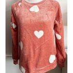 Loft  • Pink Plush Faux Fur Heart Sweatshirt Photo 2