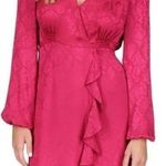 Michael Kors Michael  Petite Jacquard Snakeskin Print Ruffled Mini Dress Size L Photo 0