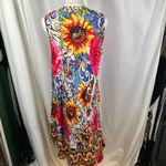 Seven Islands New York Women's Sleeveless Floral Print Button Front Midi Dress L Blue Size L Photo 8