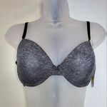 IZOD  Black White Grey Pepper T Shirt Bra Adjustable Lace Accented 34C Photo 0