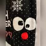 No Boundaries Christmas Holiday Rudolph Oh Deer vest. Size Medium.  Christmas Party sweater Photo 3