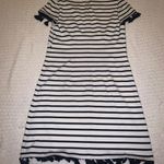 Jessica Howard White and Navy Striped Tassel Dress Size 6 Like New Photo 4