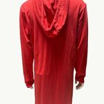 Coolibar Womens UPF 50+ Hooded Tunic Dress C over up M Red Cotton Blend Size M Photo 2