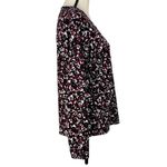 Calvin Klein  Medium Top Abstract Long Sleeves Keyhole V-Neck Stretch Round Neck Photo 2