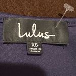 Lulus Lulu’s Navy Blue Midi Spandex Fit & Flare Sheer Stripes  Dress Sz XS Photo 8