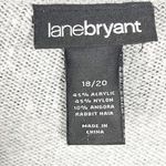 Lane Bryant Gray Angora Rabbit Hair Blend Ruffle Trim Long Sleeve Sweater 18/20 Photo 2