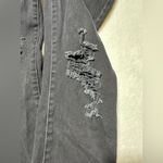 PacSun  Black Mom denim jeans  Distressed details raw hem size 27 inseam 26 in Photo 15