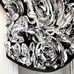 JS Boutique Elegant Black & White Rose Floral Bolero Crop Open Jacket Size 8 M Photo 3