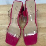 Schutz  Hot Pink Embellished Block Heel SlideAriellen Embellished Sandal sparkle Photo 3