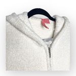 new Charlotte Tarantola π Fluffy Zipper Hoodie π Faux Sherpa π Winter White Size L Photo 3