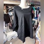 Briggs New York BRIGGS double collar black sweater gold lines diamond tie front new with tag Photo 5