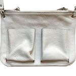 Marni Bandolier Crossbody Bag Gray Leather Silvertone Hardware Zip Top Messenger Photo 1