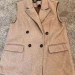 ZARA Women's Tan Double-Breasted Vest medium Photo 0