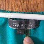 Gracia Garcia blue peacock feather bow strapless romper size L Photo 8