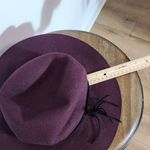 American Eagle Oxblood Wool Floppy Hat with Black Trim Photo 7