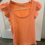 SO Kohls Coral Ruffle Sleeve Tank Top Photo 0