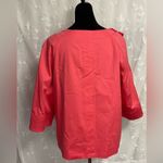 Madison Peacoat Short Style Blazer Jacket Watermelon Coral 3/4 Sleeve Sz L NEW Pink Size L Photo 1