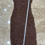 Free People Set the Bar Smocked MIDI Dress. Brown. Size XS Photo 4