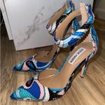 Steve Madden NEW Ele-R Rhinestone Puff Ankle Strap Pumps Heels Blue/Multi Size 8 Photo 0