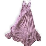 Free People  Womens Rose Pink Adella Maxi Slip Lace Dress Photo 2
